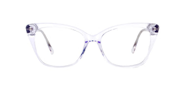 Women Urban Eyeglasses: Pat- Transparent - SpaceSMART Eye Clinic (Front View)